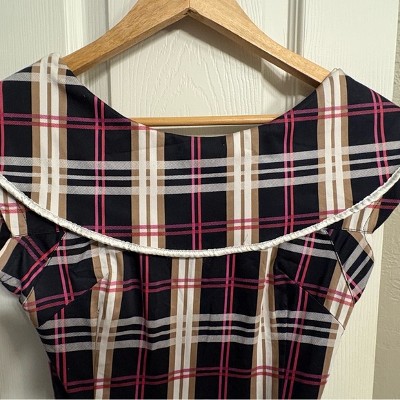 Bettie Page RARE Tartan Vintage Pin Up Dress - Picture 4 of 8